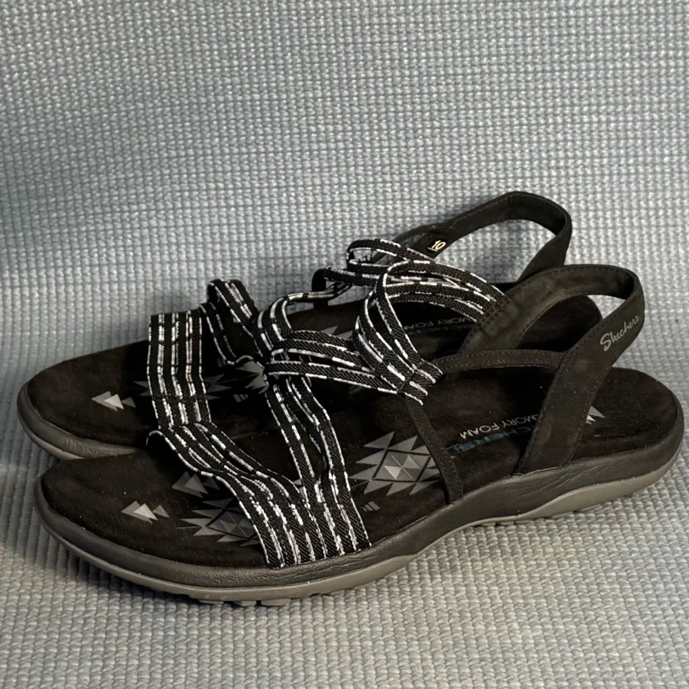 Skechers Women's Reggae Slim Stretch‎ Appeal Slingback Sandals Size 10